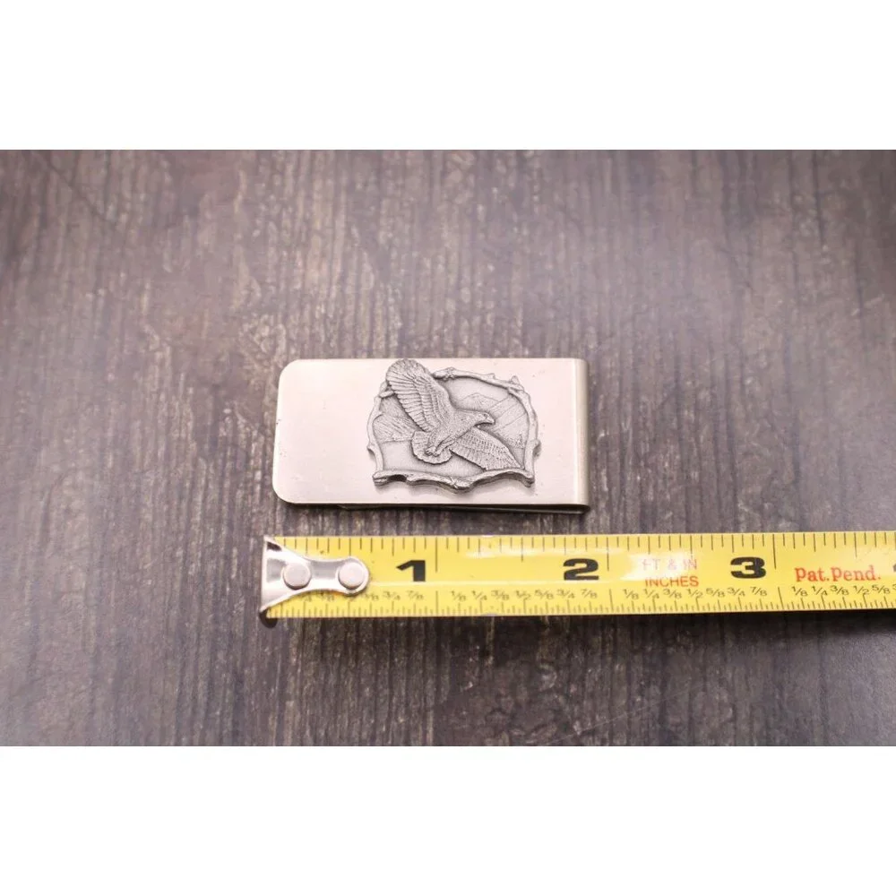 NEW Eagle Wildlife Money Clip Card Holder Pocket Stainless Steel 3D Strong